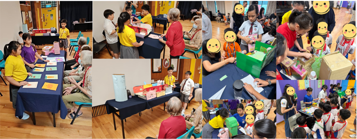 Students presenting their PW projects to seniors and preschool students as part of their VIA